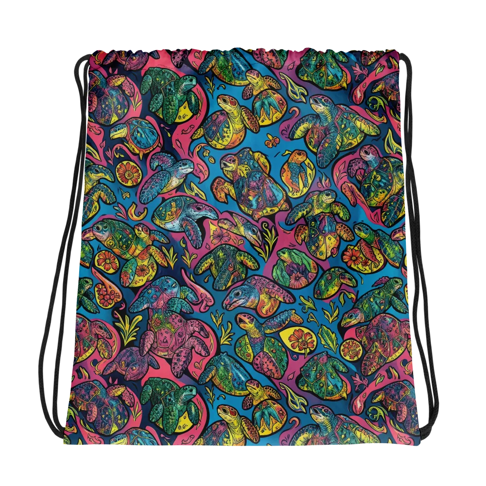 Coral Carousel on Drawstring Bag — Photo