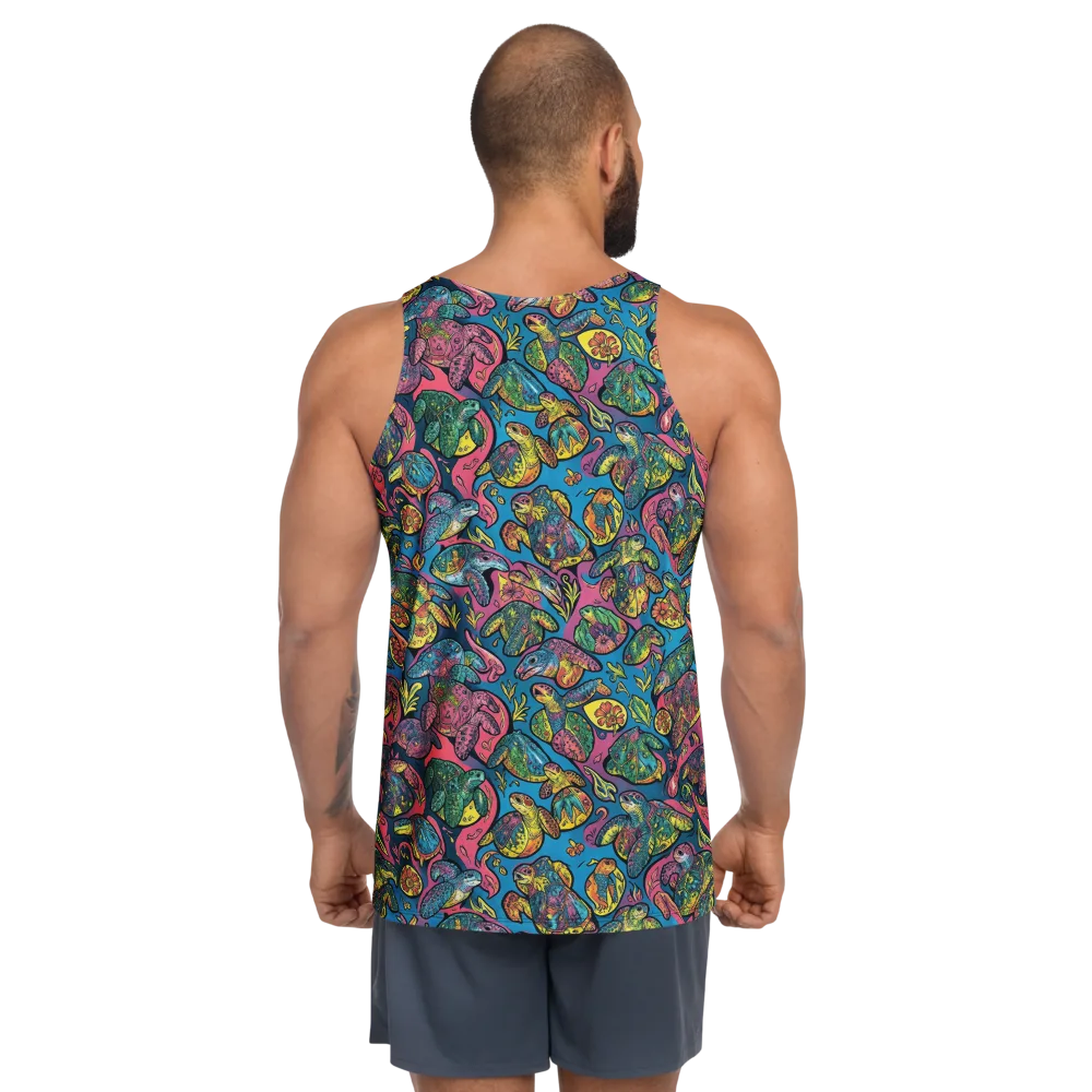 Coral Carousel on Men's Tank Top — Back