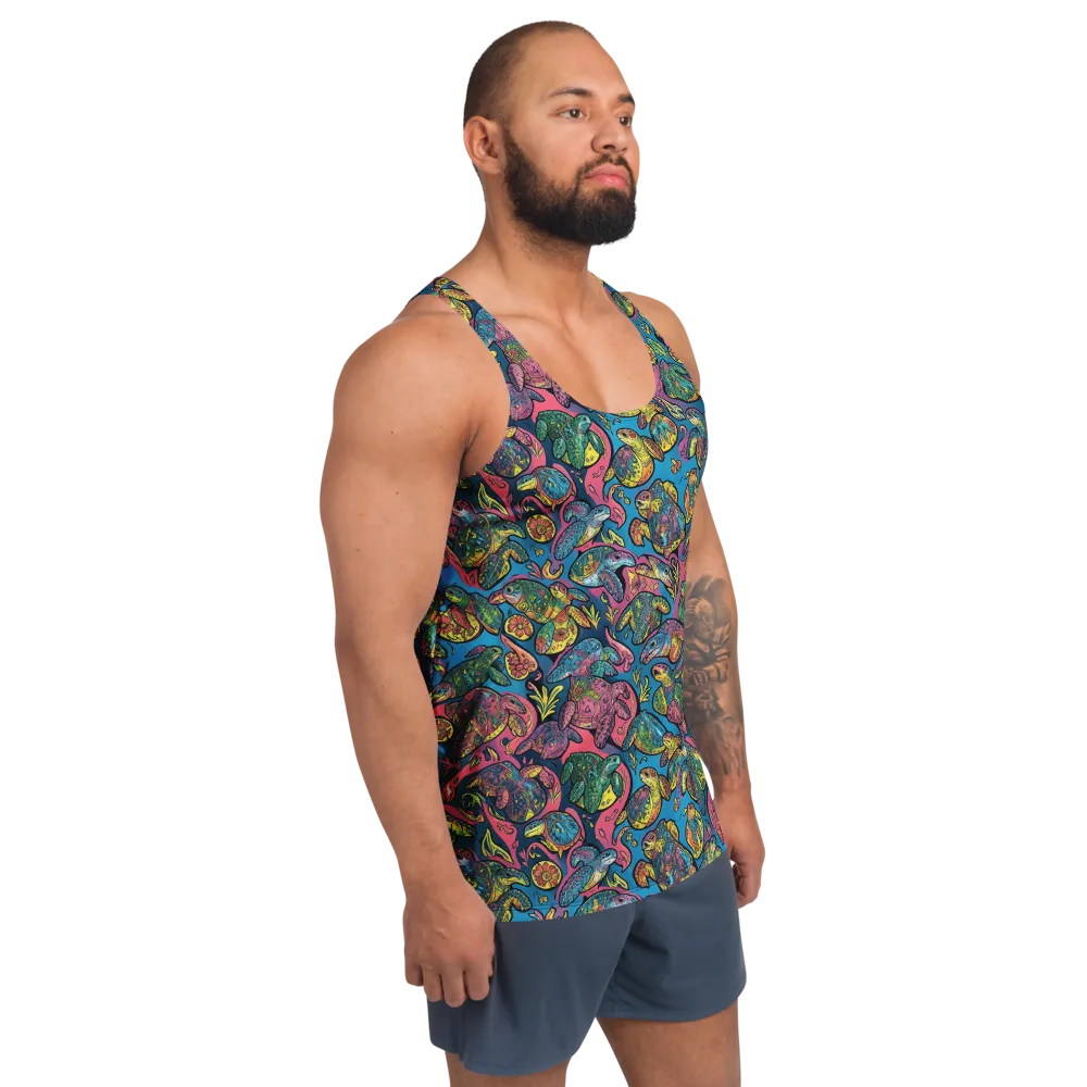 Coral Carousel on Men's Tank Top — Right Front