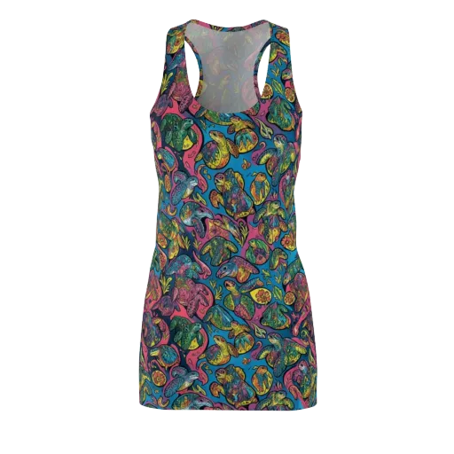 Coral Carousel on a Racerback Dress