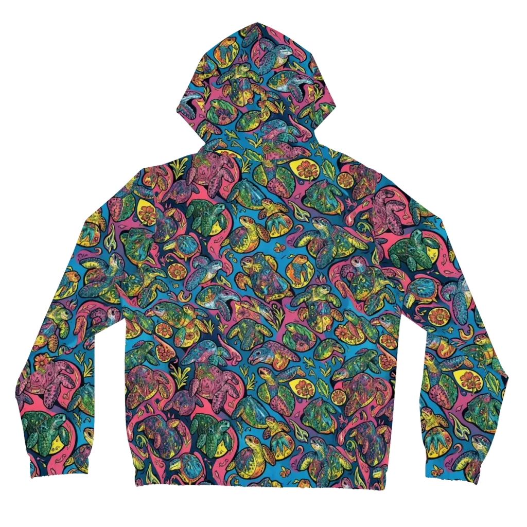 Coral Carousel on Women's Full-Zip Hoodie — Back