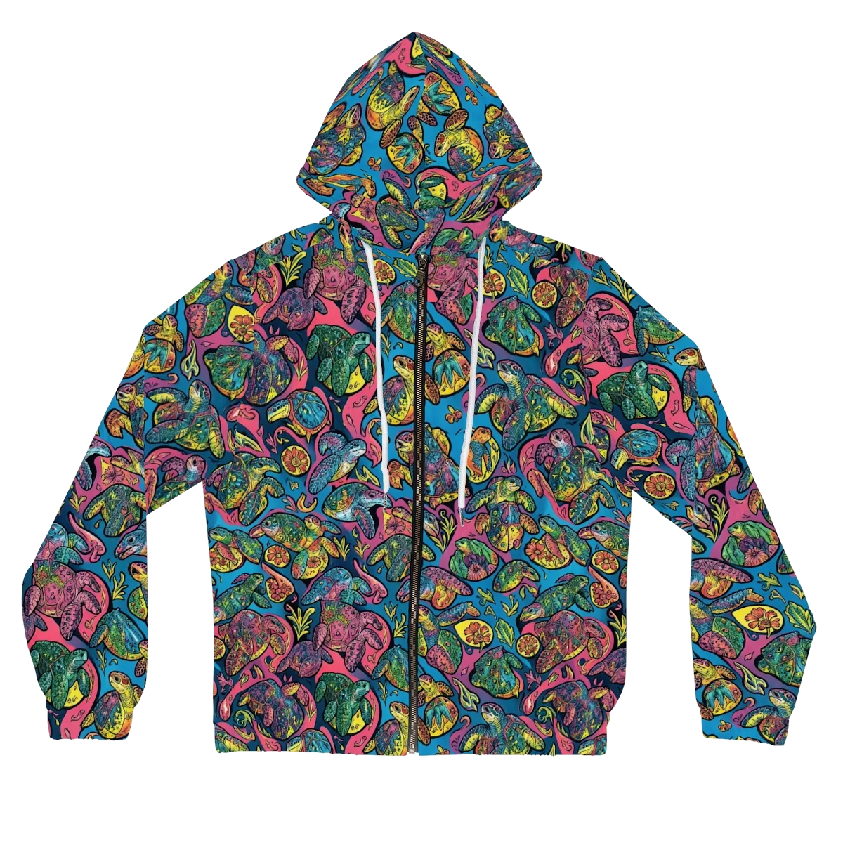 Coral Carousel on Women's Full-Zip Hoodie — Front