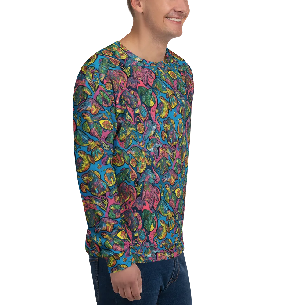 Coral Carousel on Sweatshirt — Right Front