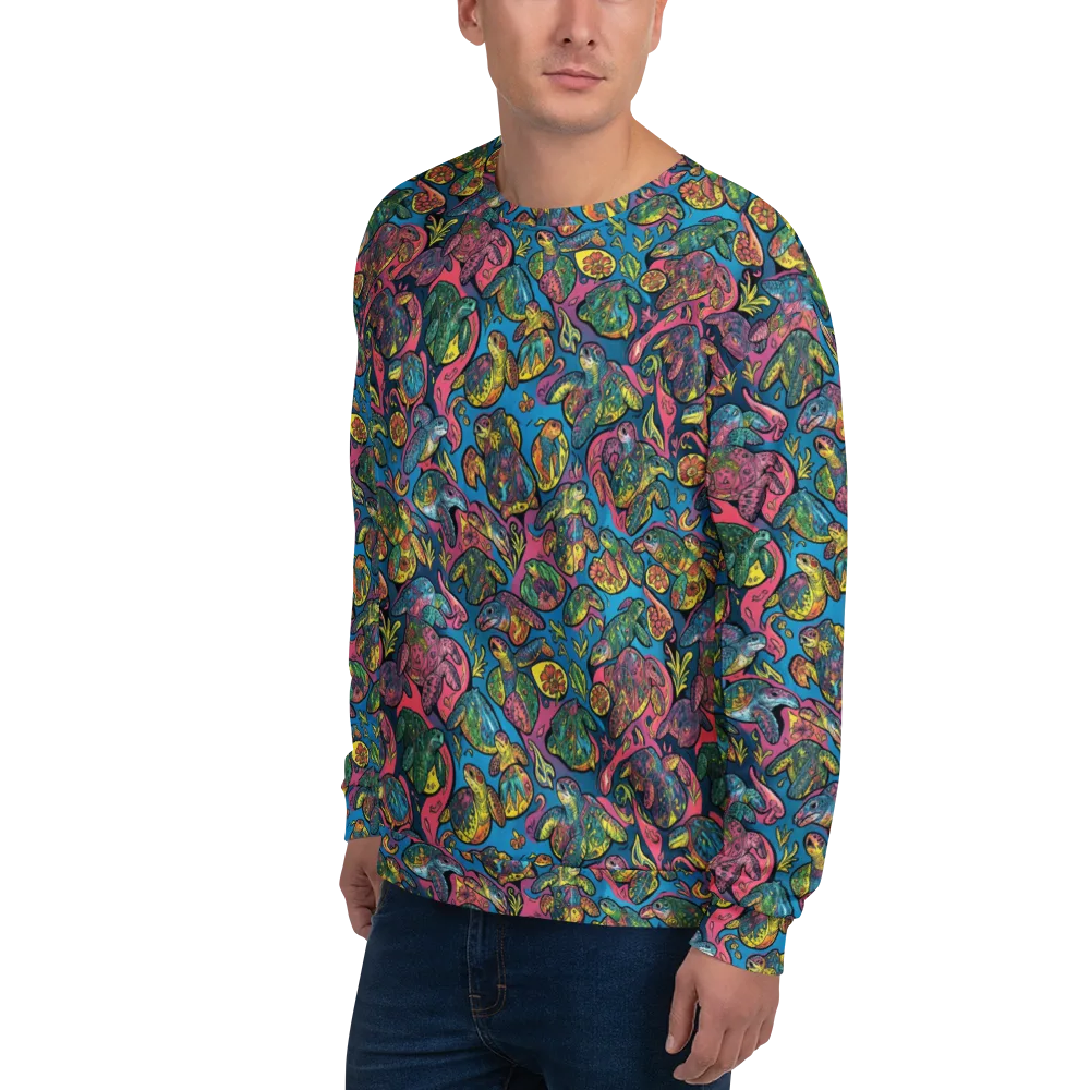 Coral Carousel on Sweatshirt — Left Front