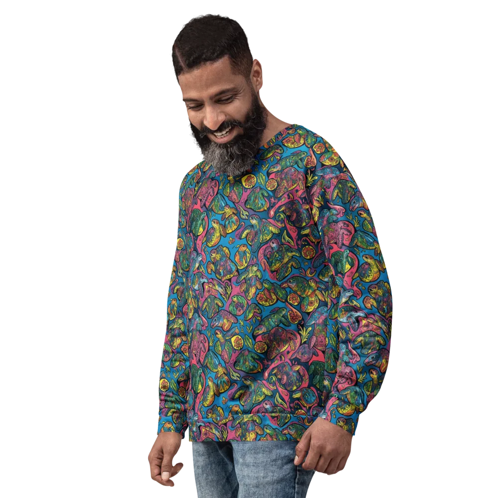 Coral Carousel on Sweatshirt — Left Front