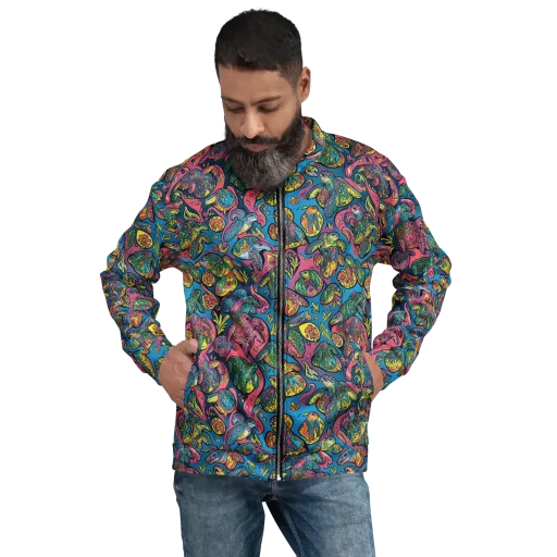 Coral Carousel on a Bomber Jacket