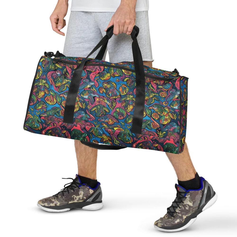 Coral Carousel on Duffle Bag — Front