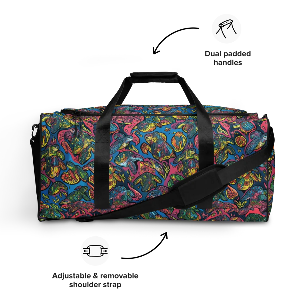 Coral Carousel on Duffle Bag — Front