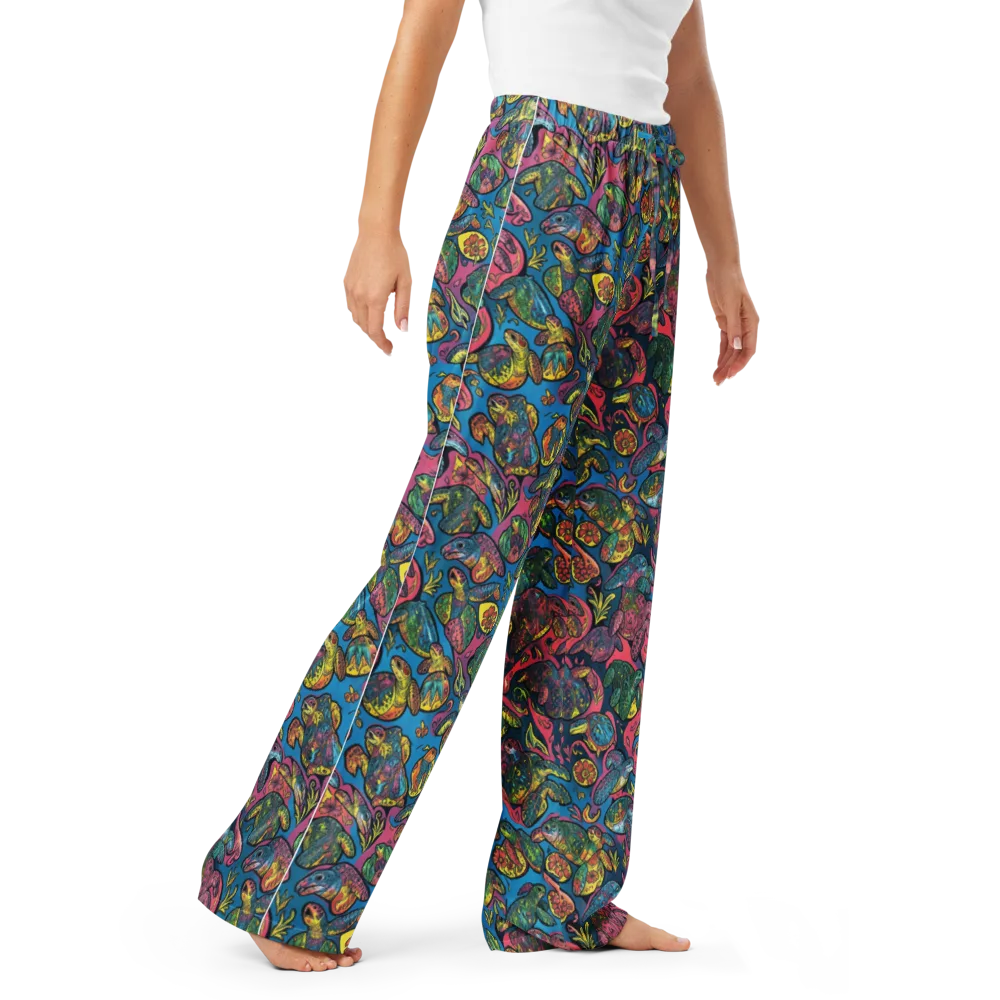 Coral Carousel on Women's Pajama Pants — Right Front