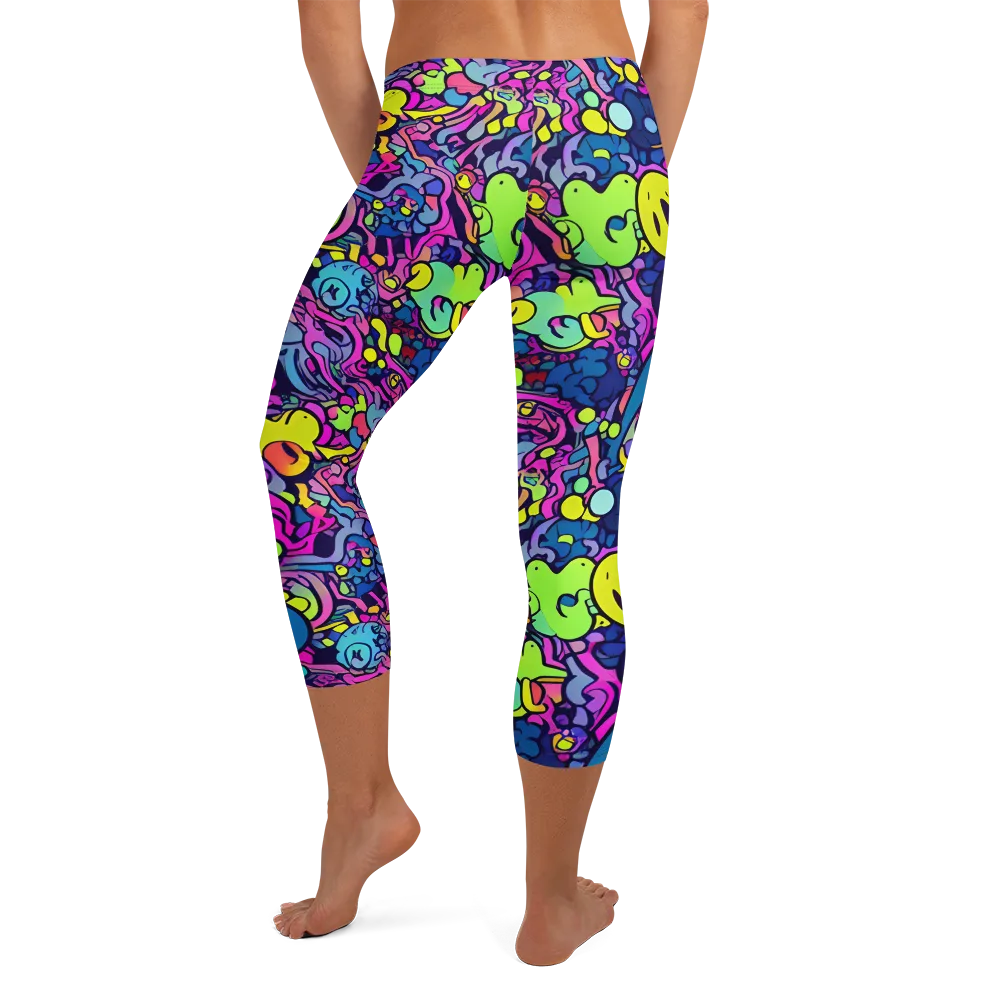 Electric Oddity on Capri Leggings — Back