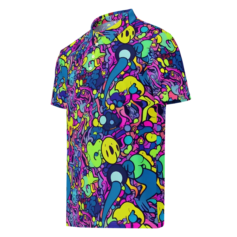 Electric Oddity on Men's Slim Fit Polo Shirt — Left Front