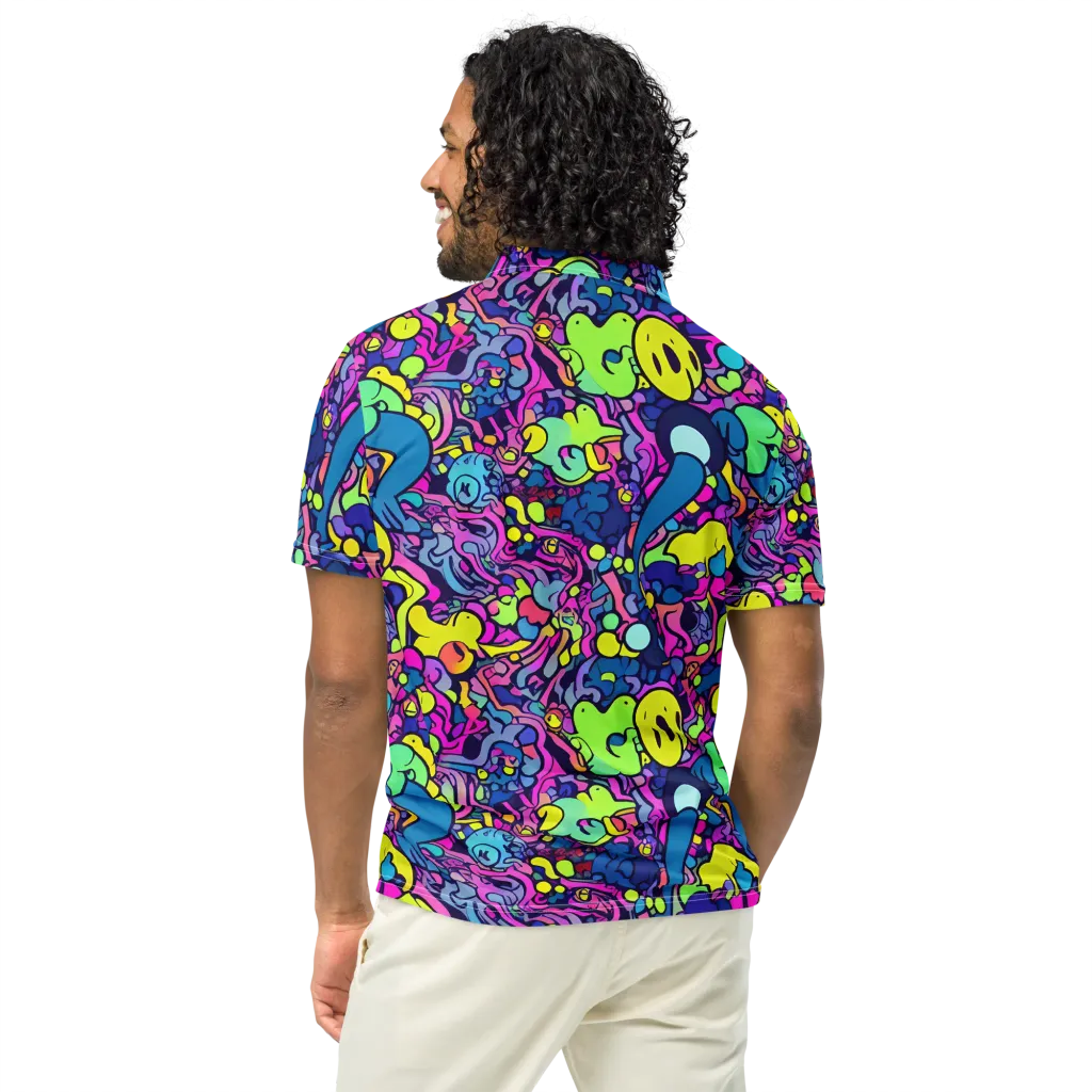 Electric Oddity on Men's Slim Fit Polo Shirt — Back
