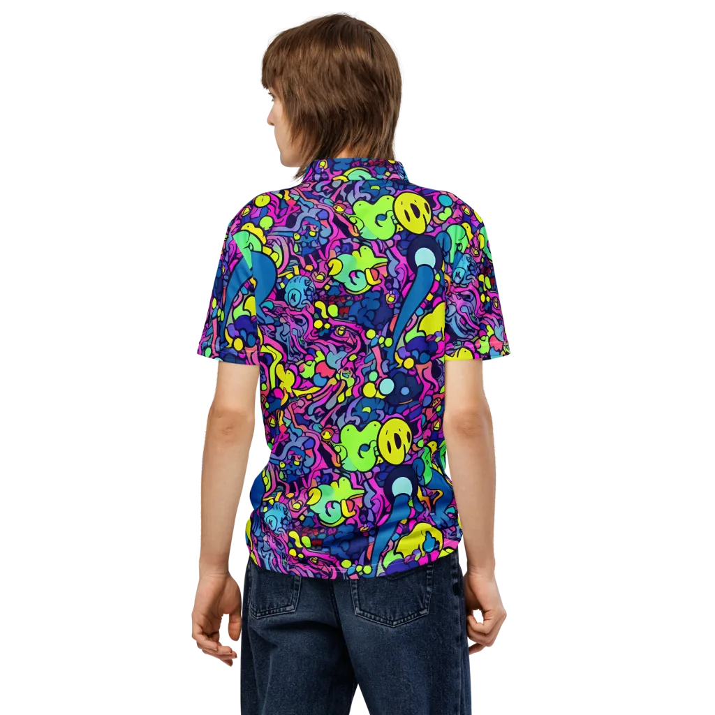 Electric Oddity on Men's Slim Fit Polo Shirt — Back