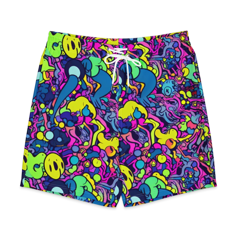 Electric Oddity on Men's Board Shorts — Front
