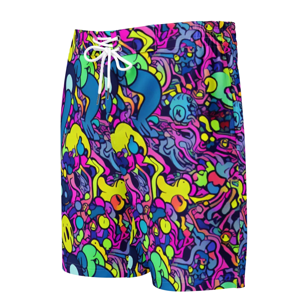 Electric Oddity on Men's Board Shorts — Front