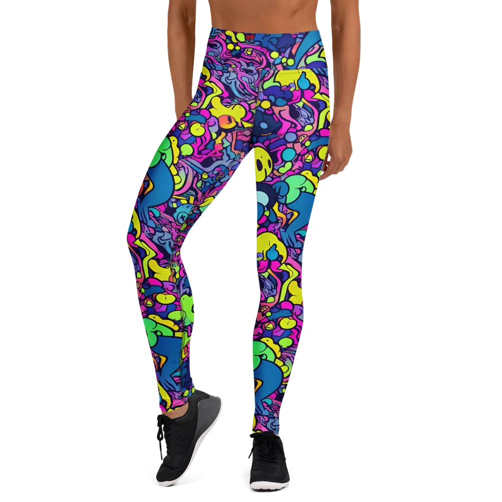 Electric Oddity on Yoga Leggings — Front