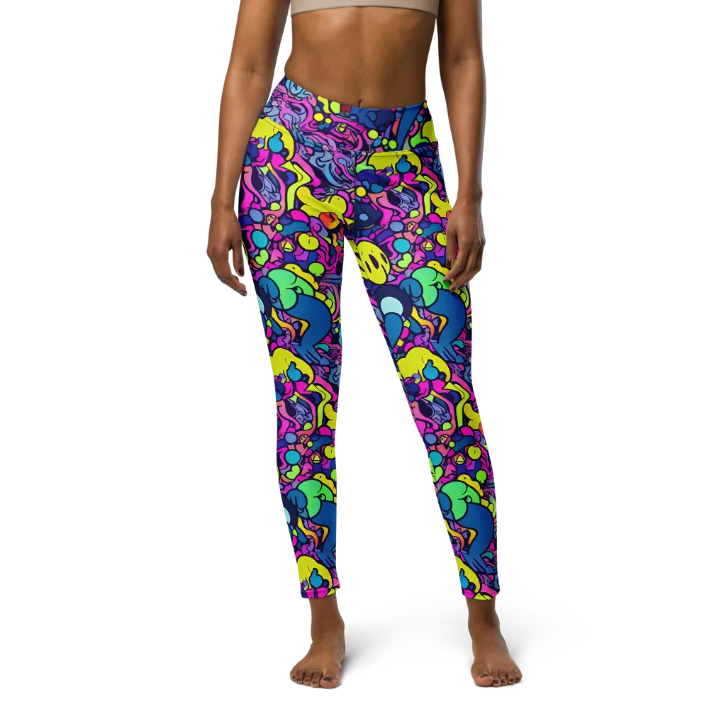 Electric Oddity on Yoga Leggings — Front