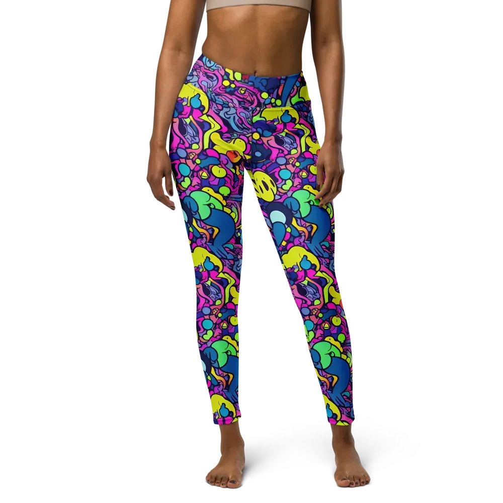 Electric Oddity on Yoga Leggings — Front