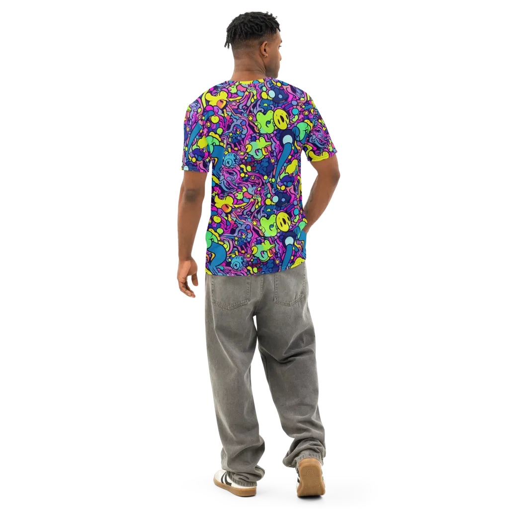Electric Oddity on Men's Cotton Crew Neck T-Shirt — Back
