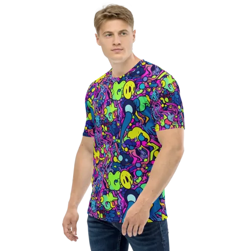 Electric Oddity on a Men's Crew Neck T-Shirt