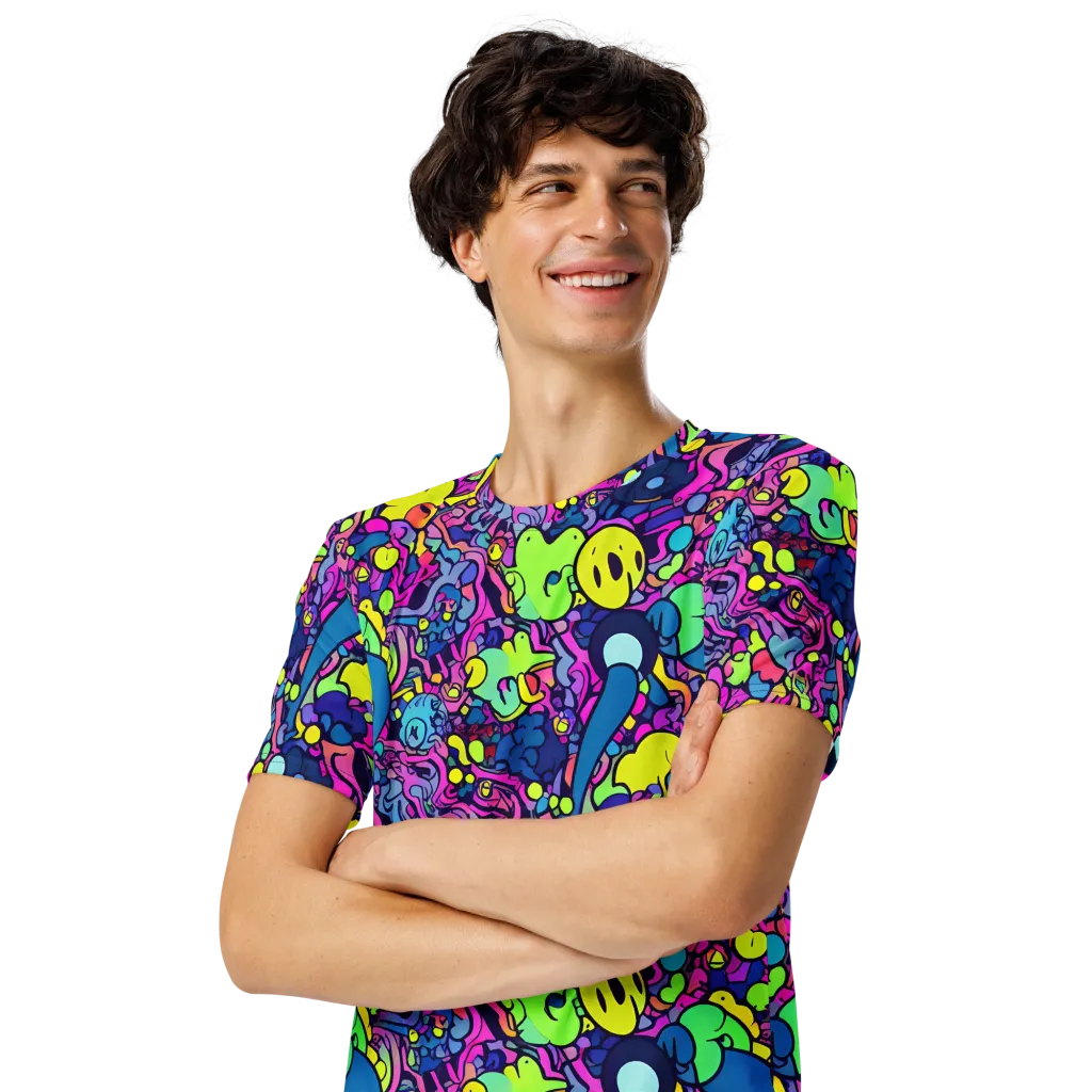 Electric Oddity on Men's Crew Neck T-Shirt — Left Front
