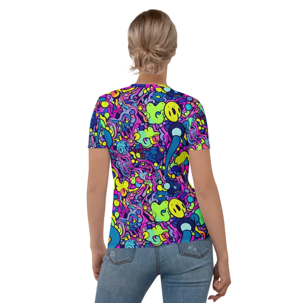 Electric Oddity on Women's Crew Neck T-Shirt — Back