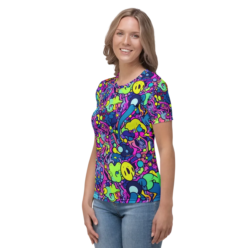 Electric Oddity on Women's Crew Neck T-Shirt — Left