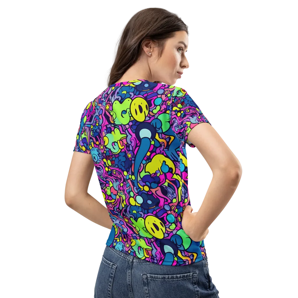 Electric Oddity on Women's Crew Neck T-Shirt — Back