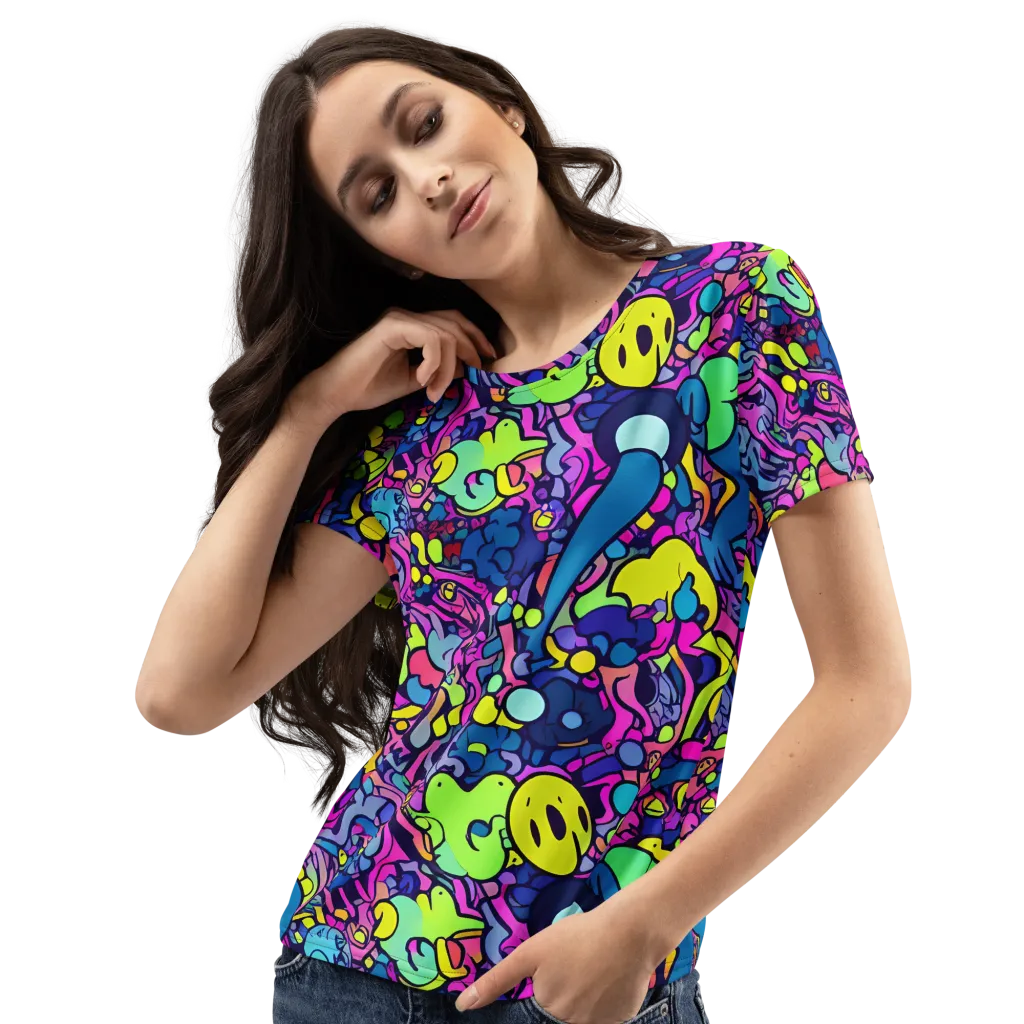 Electric Oddity on Women's Crew Neck T-Shirt — Left Front