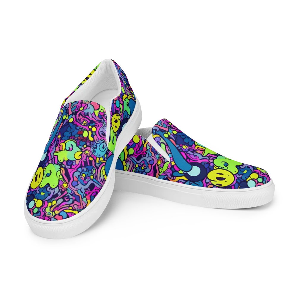 Electric Oddity on Men's Slip-On Canvas Shoes — Left Front