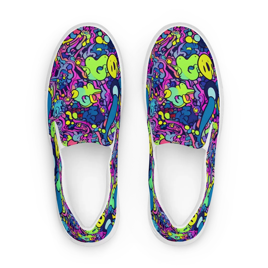 Electric Oddity on Women's Slip-On Canvas Shoes — Front