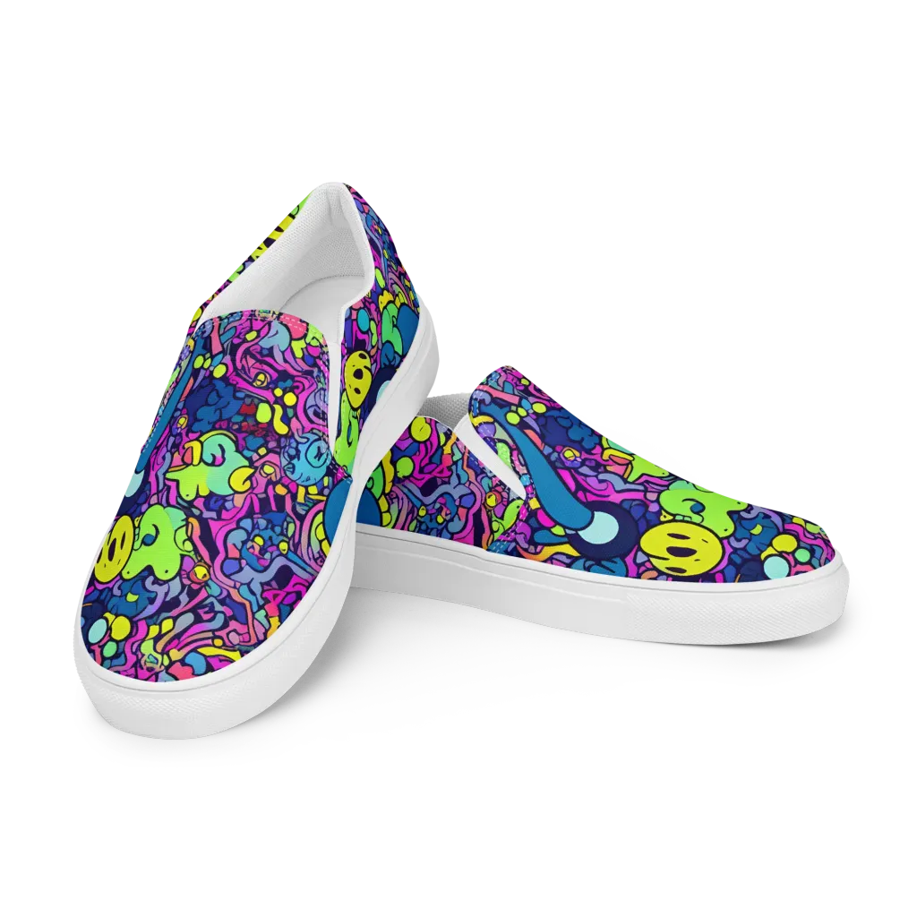 Electric Oddity on Women's Slip-On Canvas Shoes — Left Front