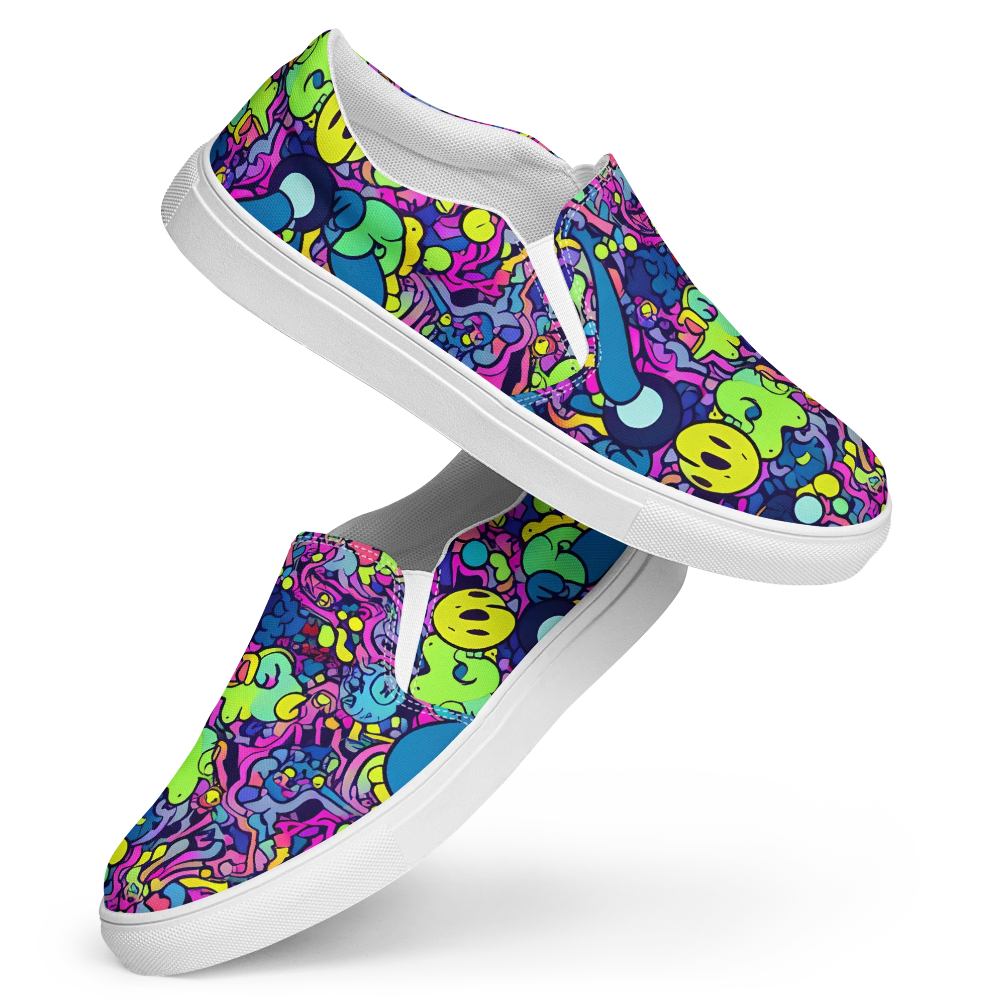 Electric Oddity on Women's Slip-On Canvas Shoes — Front