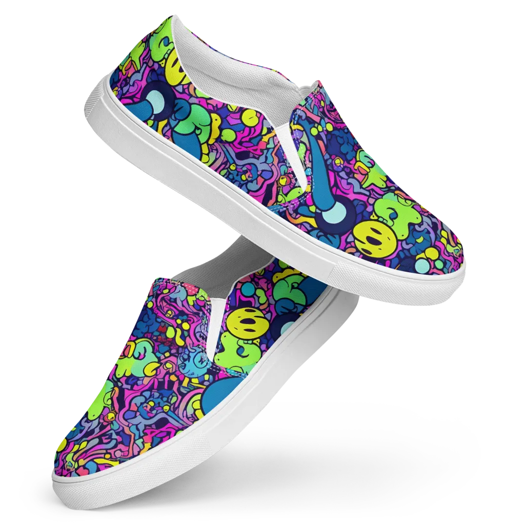 Electric Oddity on Women's Slip-On Canvas Shoes — Front