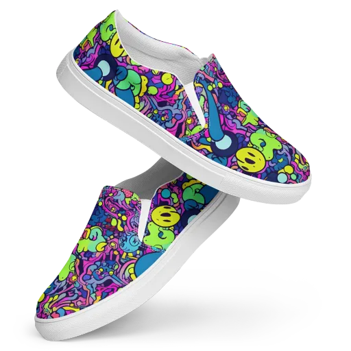 Electric Oddity on a Women's Slip-On Canvas Shoes