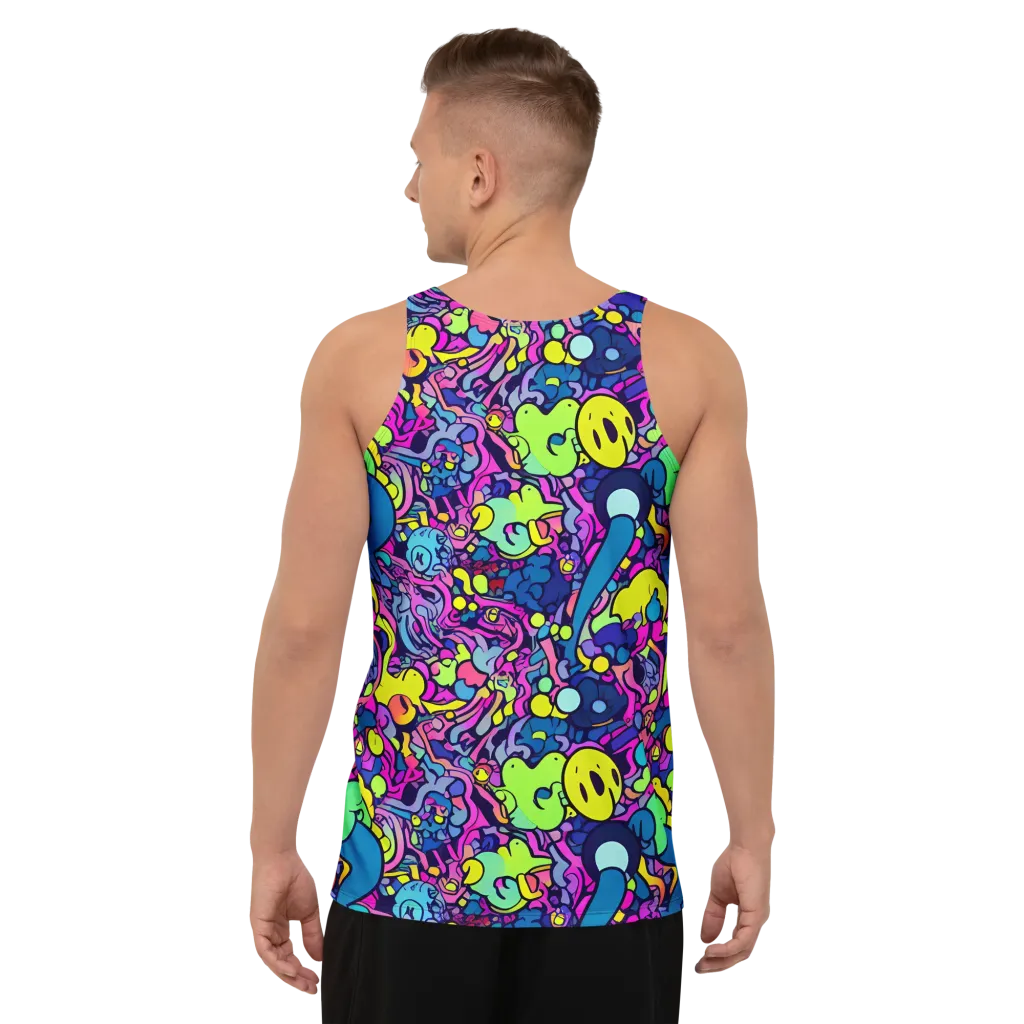 Electric Oddity on Men's Tank Top — Back