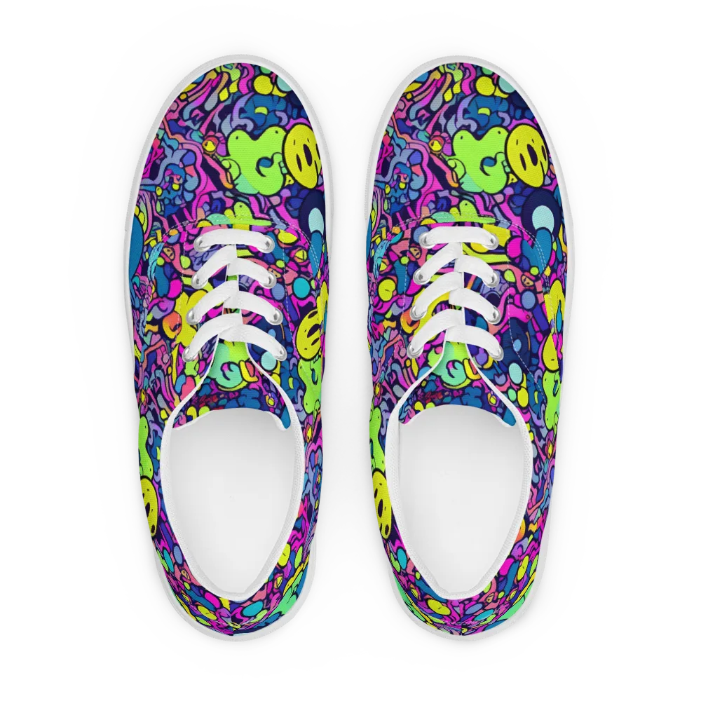 Electric Oddity on Men's Lace-Up Canvas Shoes — Front