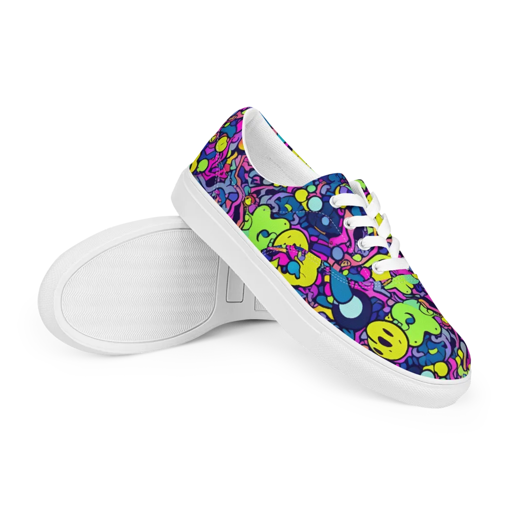 Electric Oddity on Men's Lace-Up Canvas Shoes — Right Front