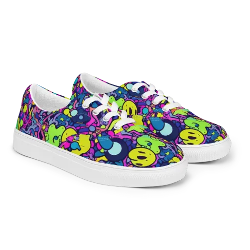 Electric Oddity on a Men's Lace-Up Canvas Shoes