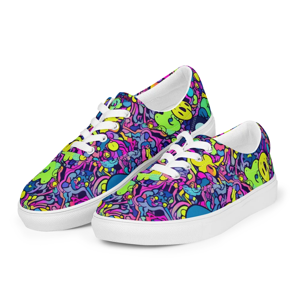 Electric Oddity on Men's Lace-Up Canvas Shoes — Left Front