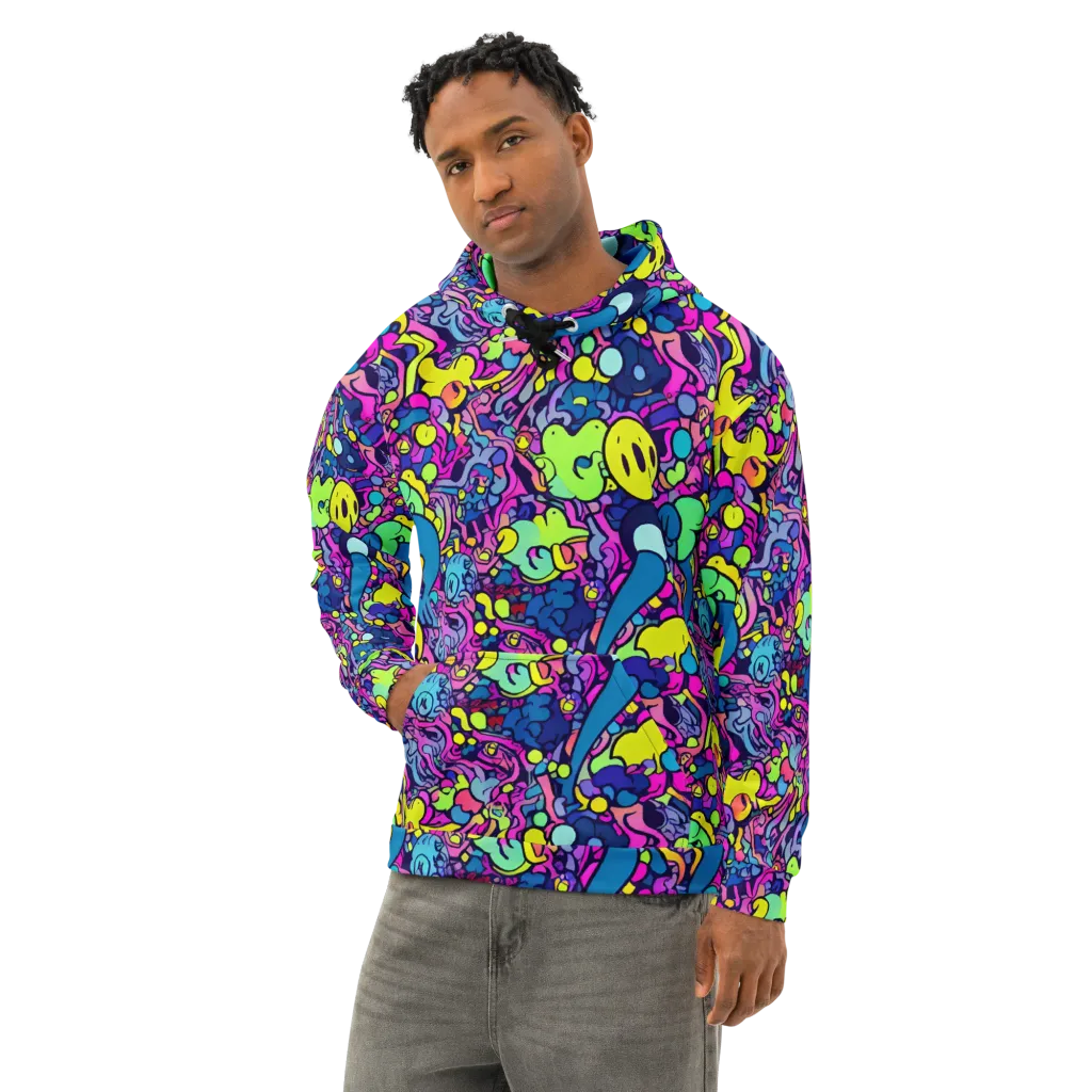 Electric Oddity on Cotton Hoodie — Left Front