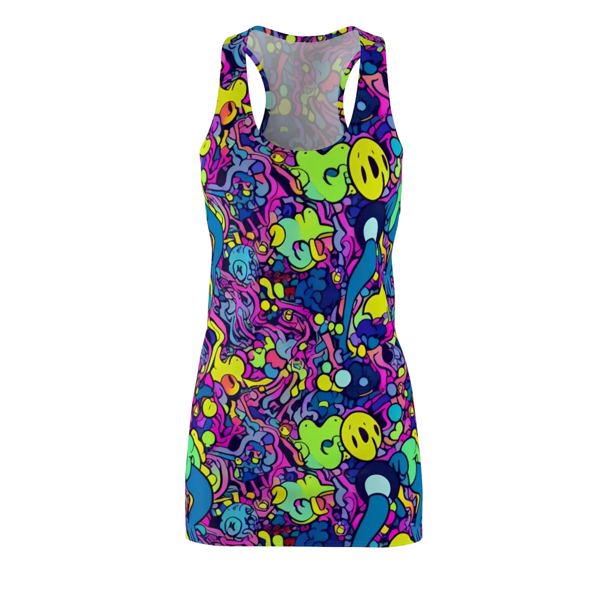 Electric Oddity on Racerback Dress — Front