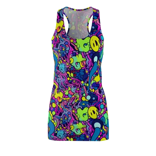 Electric Oddity on a Racerback Dress