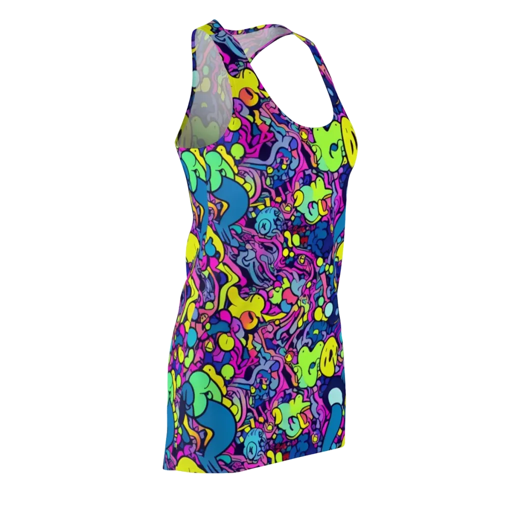 Electric Oddity on Racerback Dress — Front Side