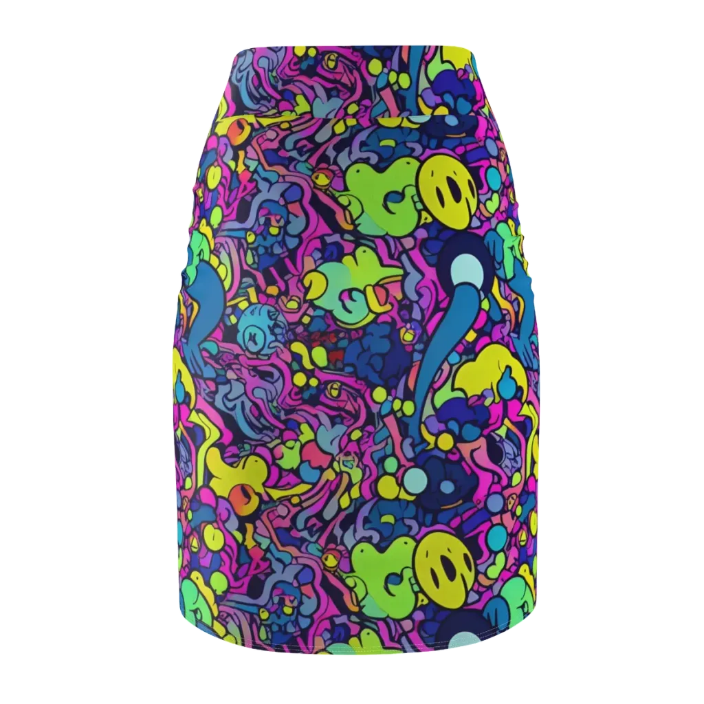 Electric Oddity on Pencil Skirt — Back