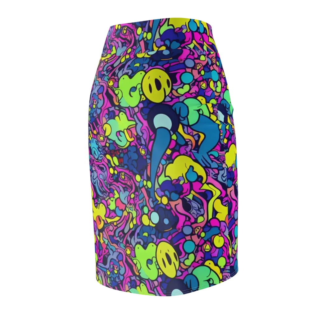 Electric Oddity on Pencil Skirt — Back Side