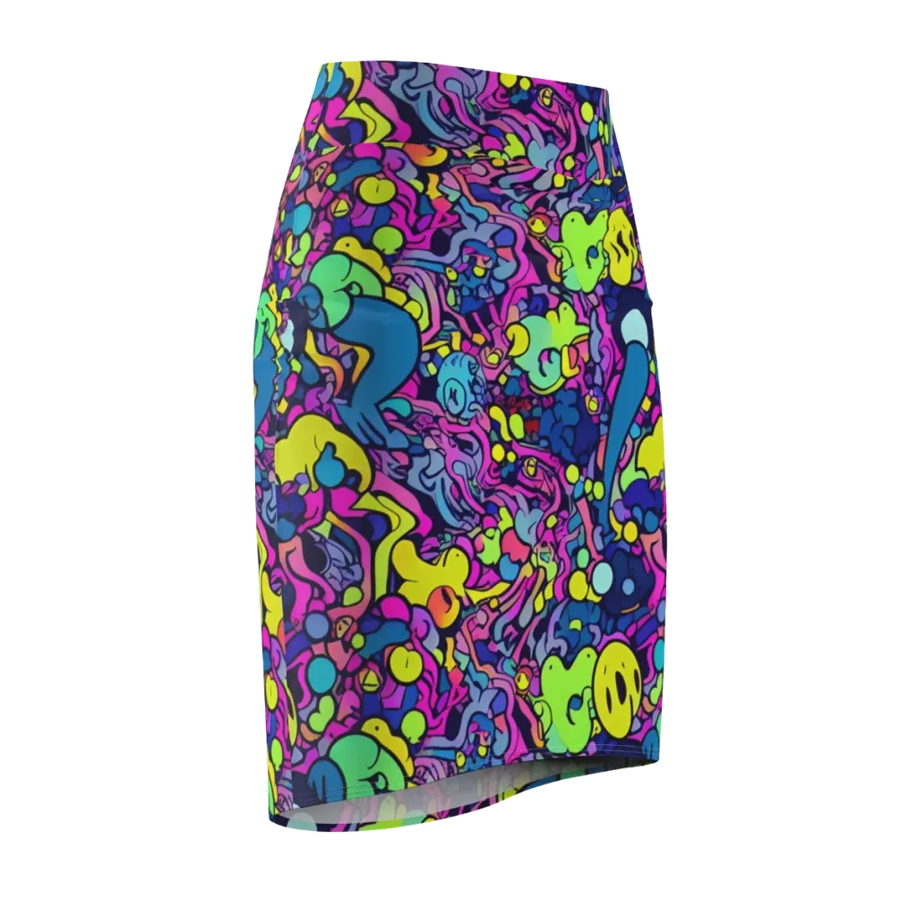 Electric Oddity on Pencil Skirt — Front Side