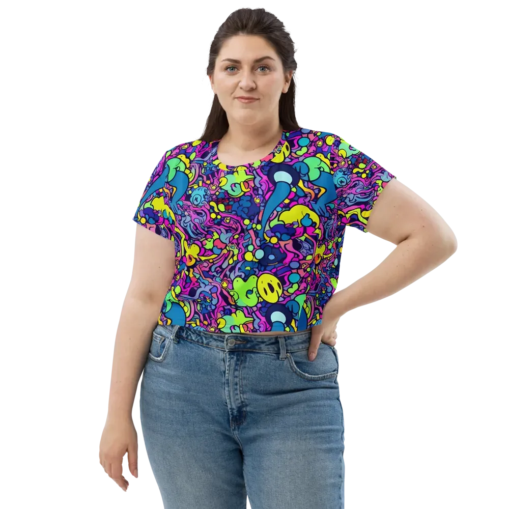 Electric Oddity on Crop Tee — Front