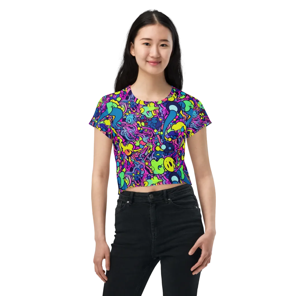 Electric Oddity on Crop Tee — Front