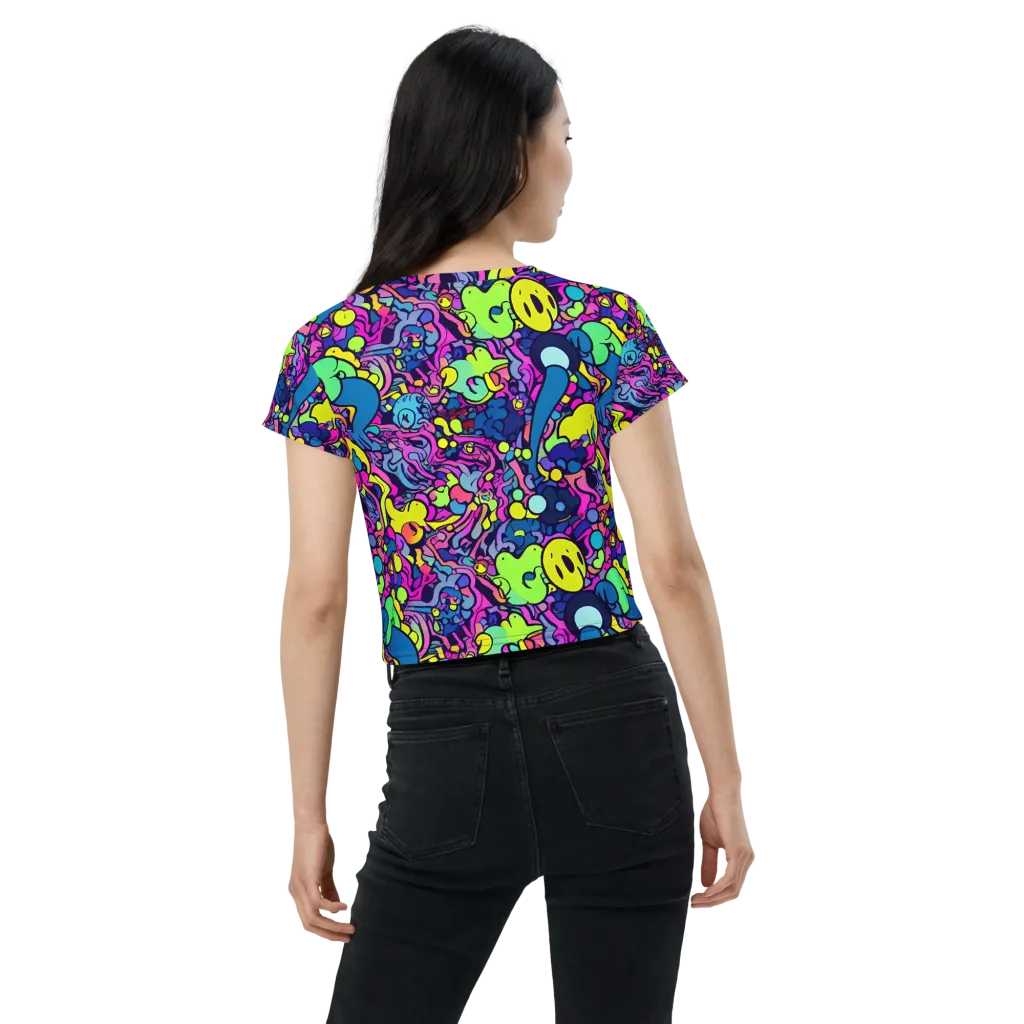 Electric Oddity on Crop Tee — Back